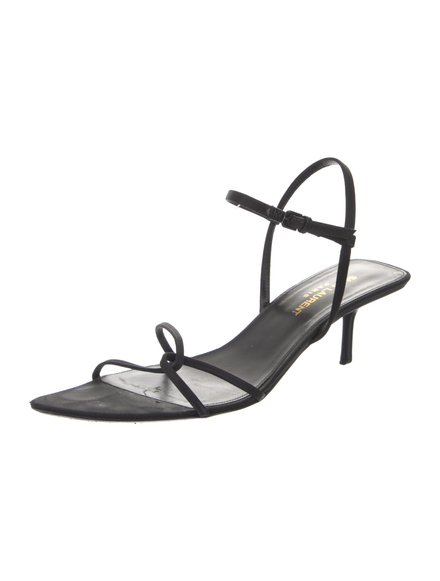 Saint Laurent Satin Slingback Sandals