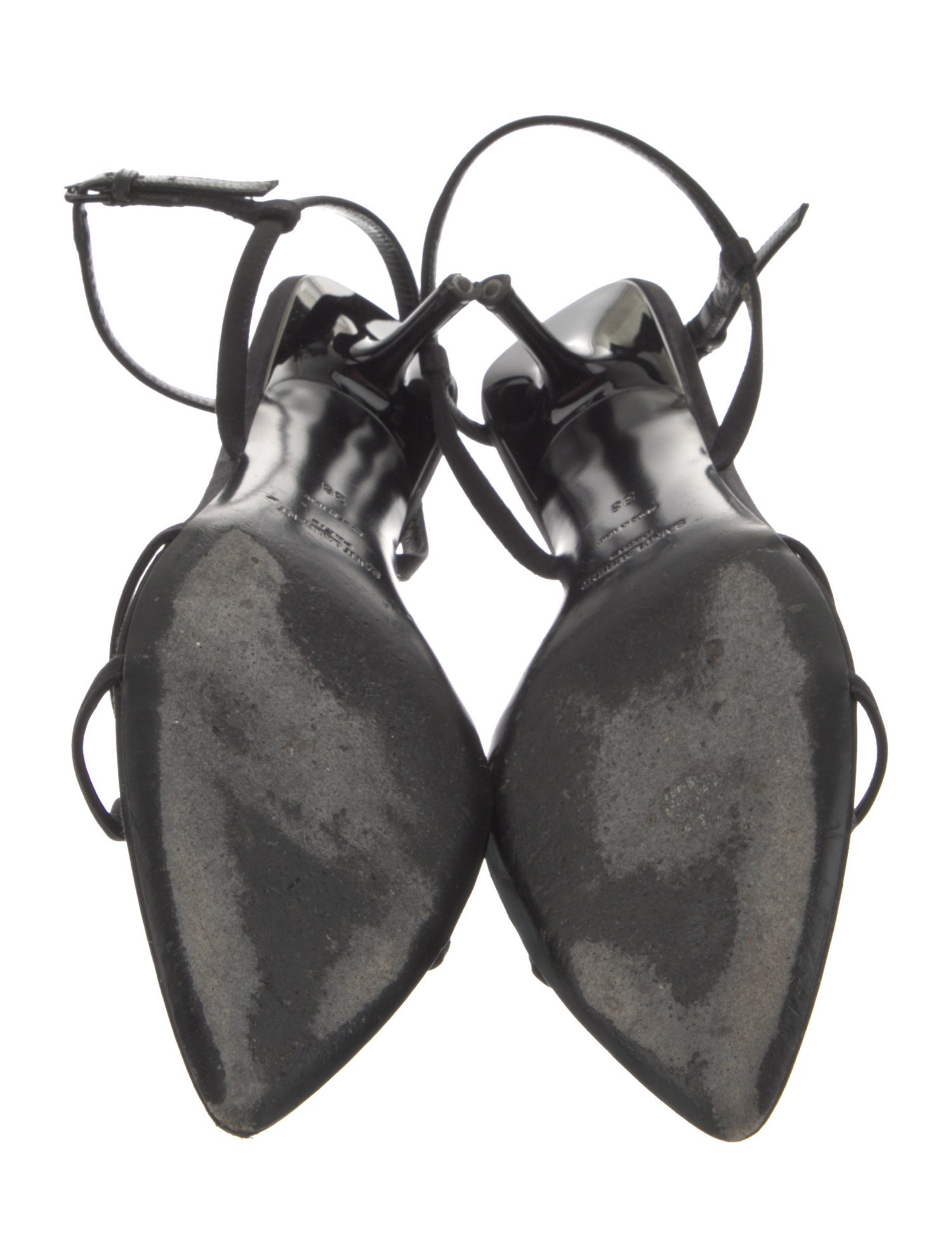 Saint Laurent Satin Slingback Sandals