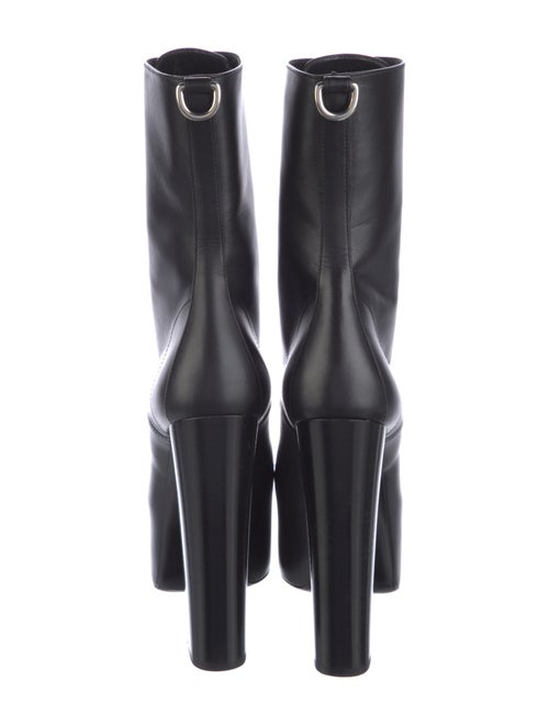Saint Laurent Leather Lace-Up Boots