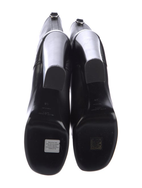 Saint Laurent Leather Lace-Up Boots
