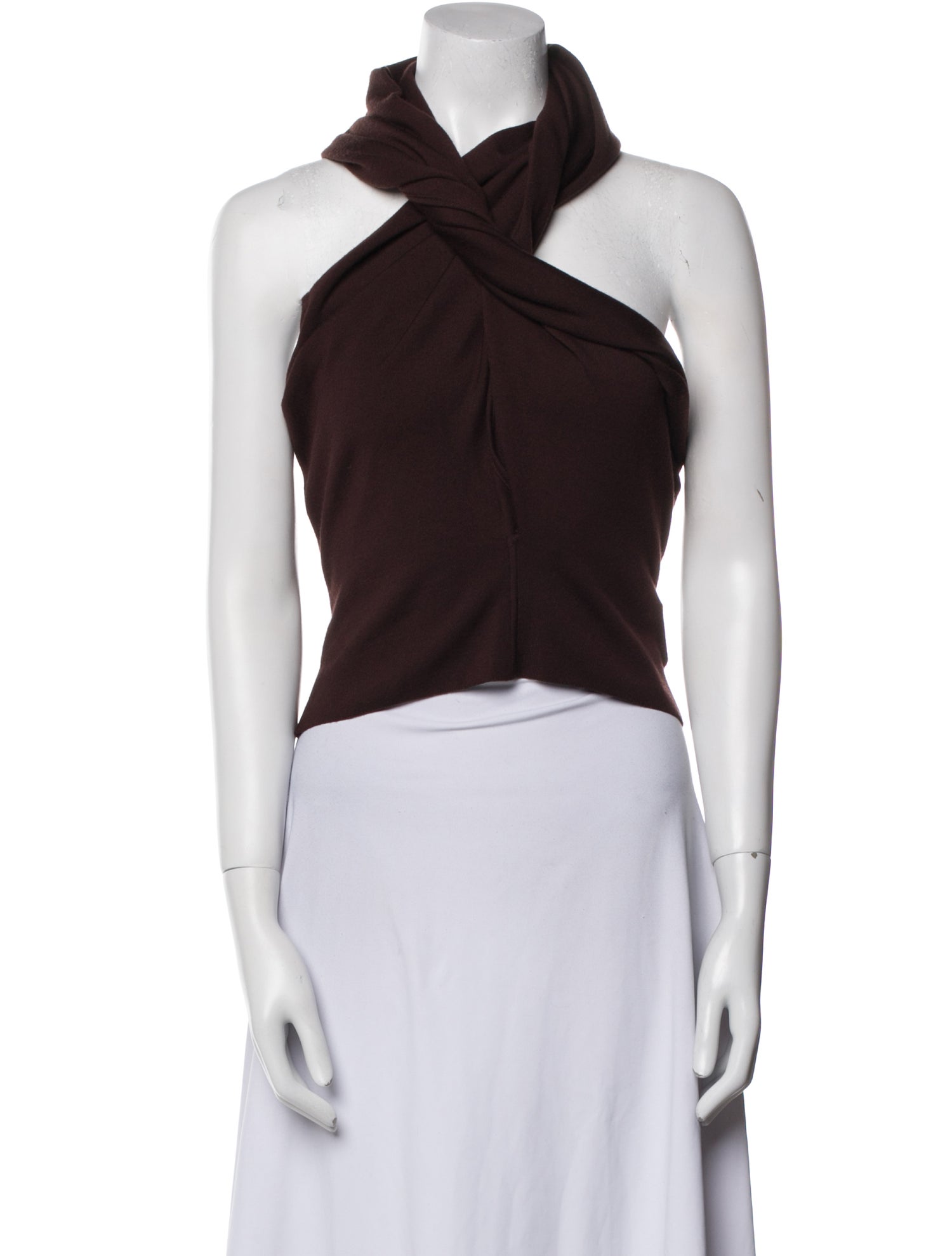 Saint Laurent Wool Halterneck Crop Top w/ Tags