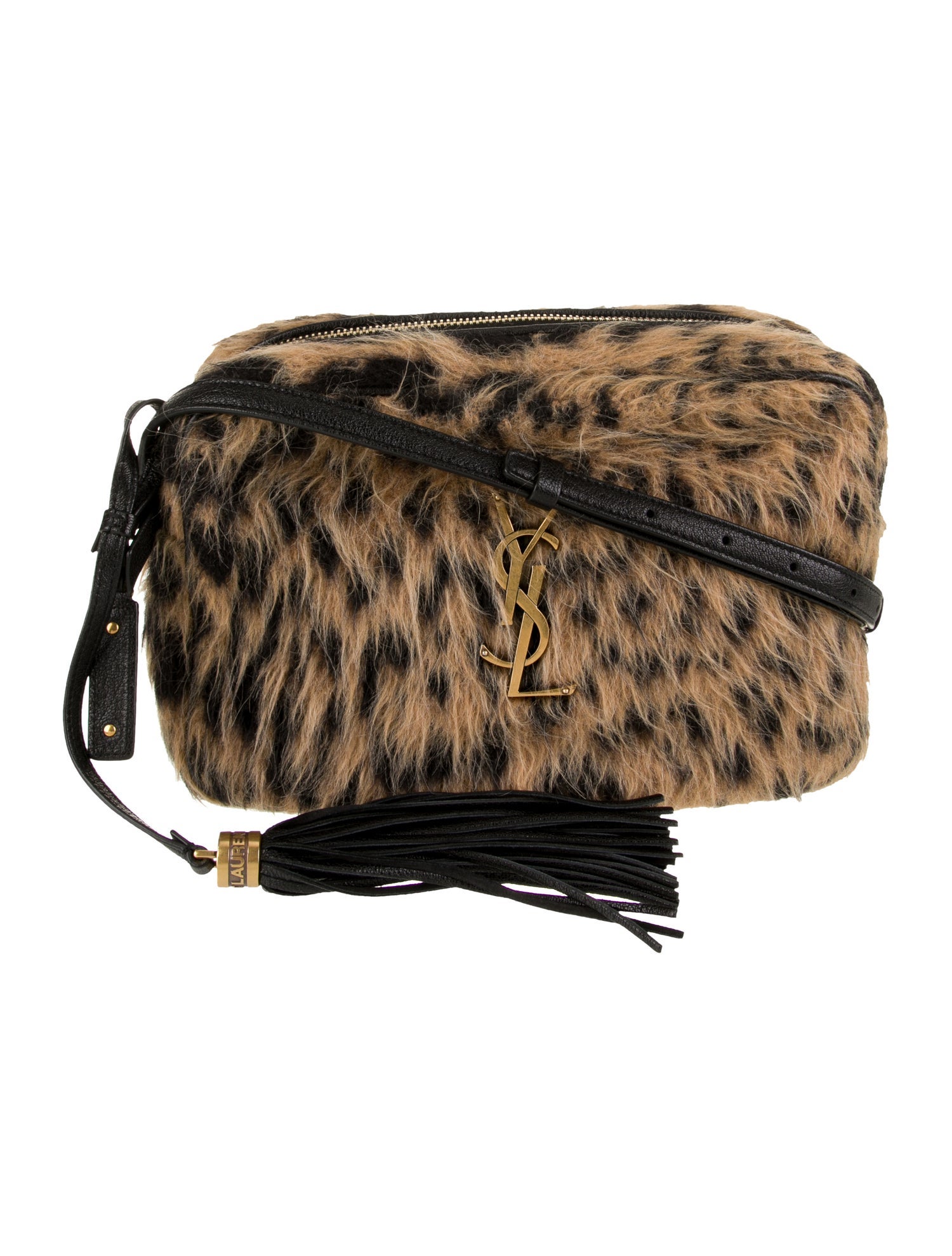 Saint Laurent Faux Fur Crossbody Bag