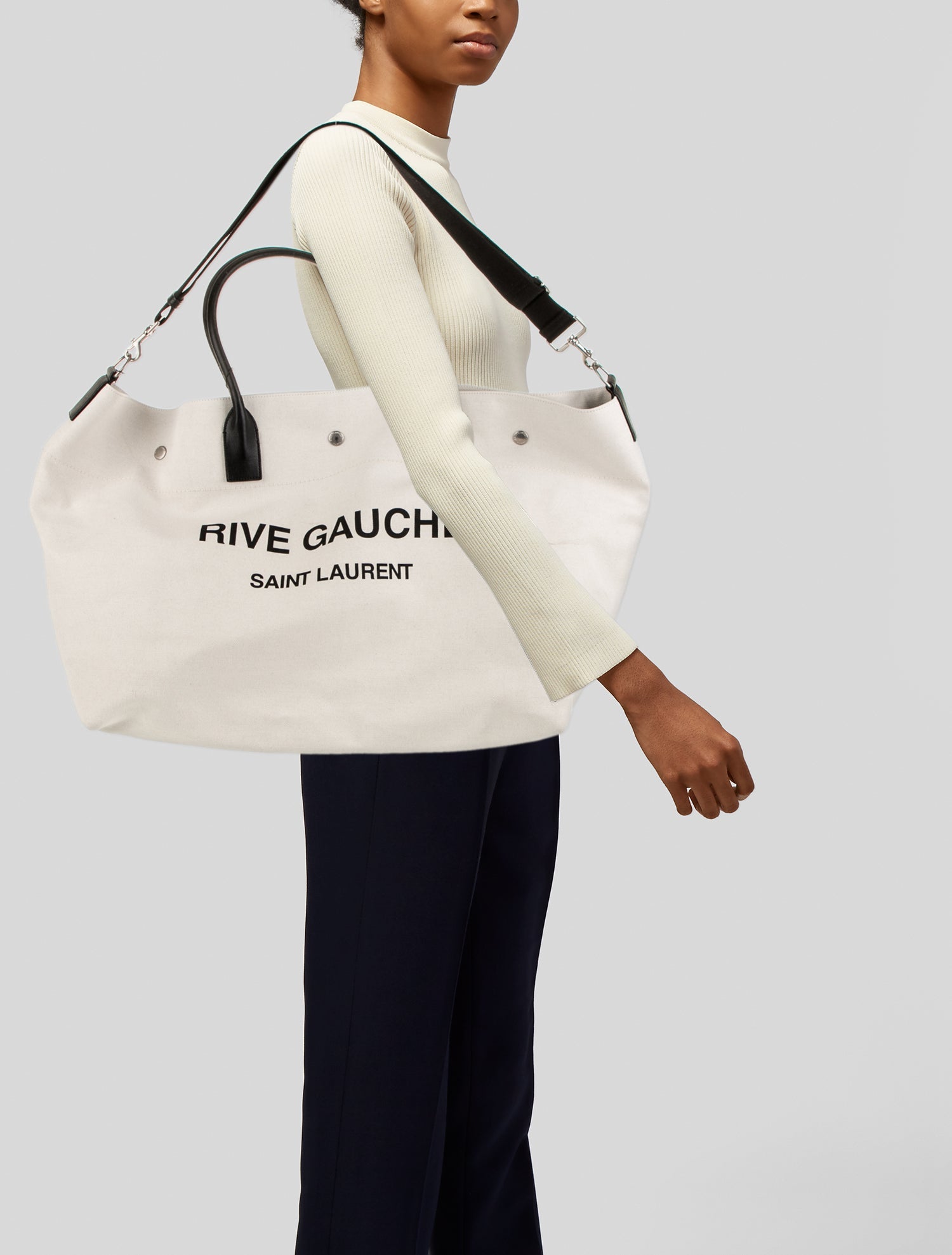 Saint Laurent Canvas Rive Gauche Maxi 2022