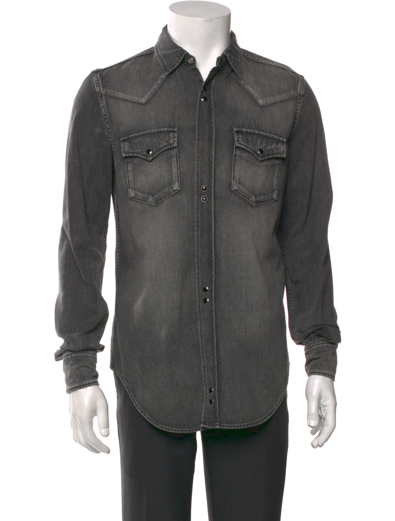 Saint Laurent 2019 Long Sleeve Denim Shirt