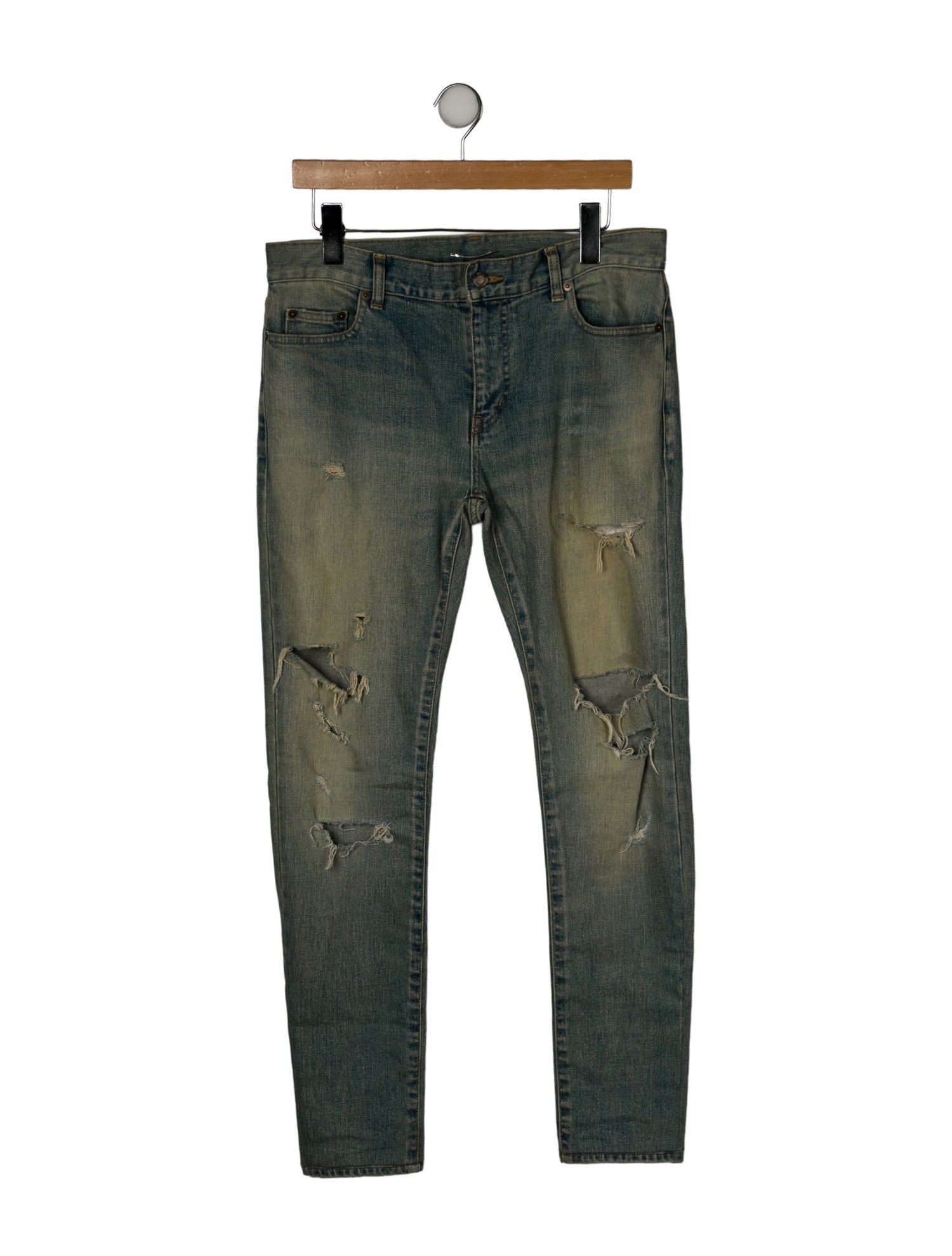 Saint Laurent Mid-Rise Skinny Leg Jeans