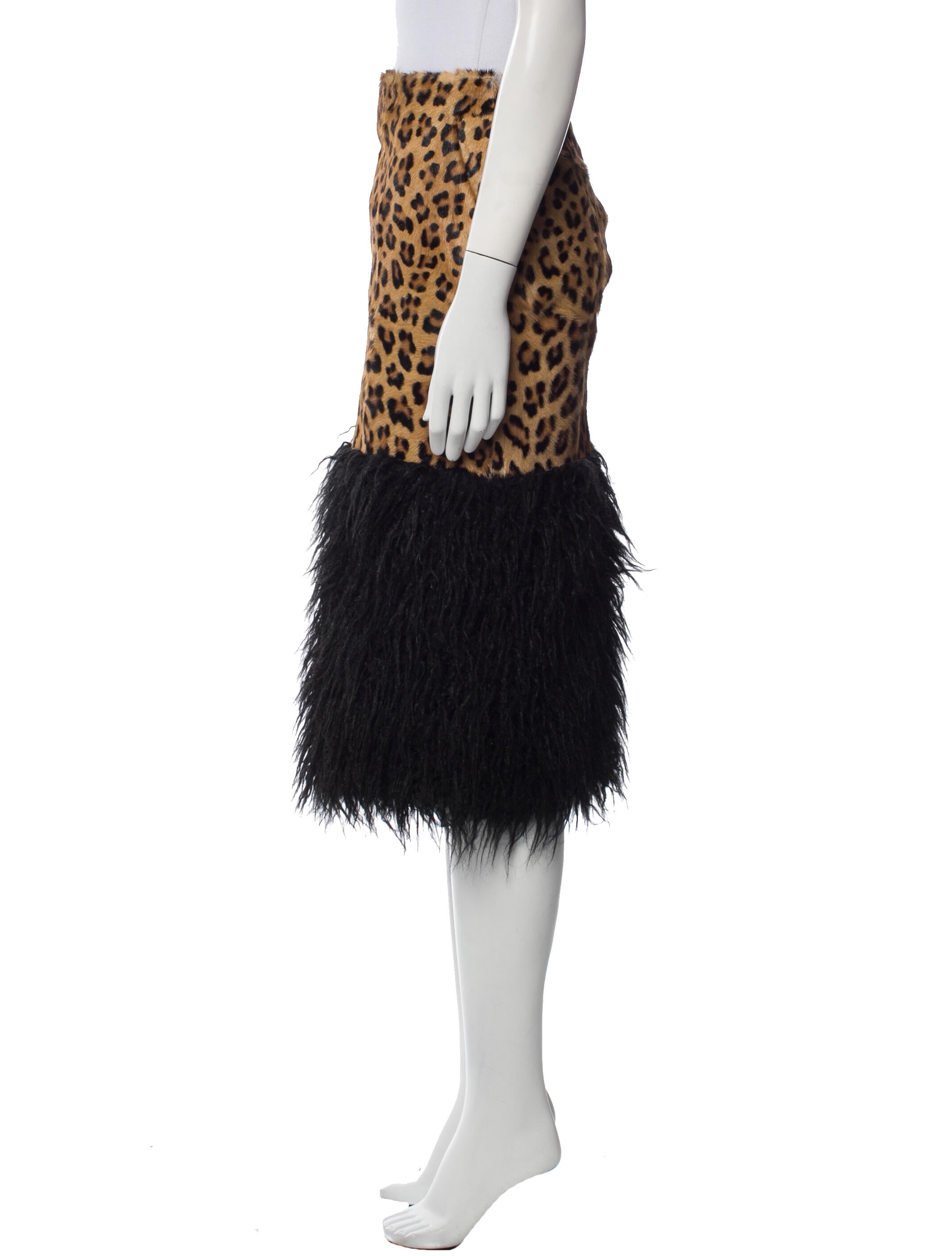 Saint Laurent Mohair Knee-Length Skirt w/ Tags