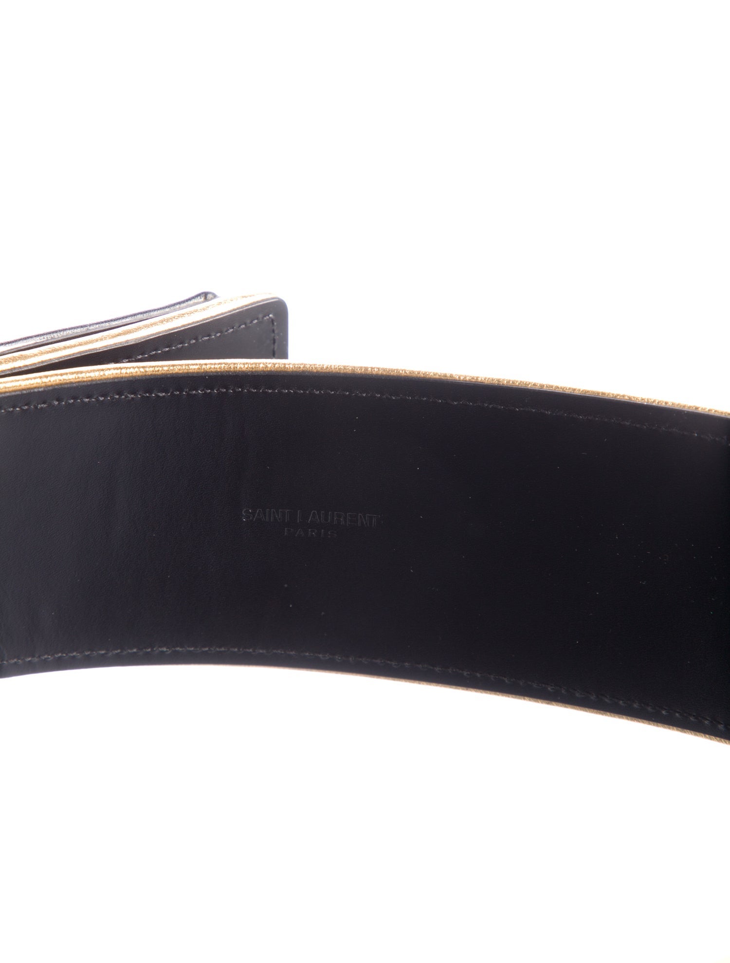 Saint Laurent Wide Leather Waist Belt