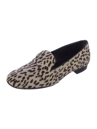 Saint Laurent Ponyhair Animal Print Loafers
