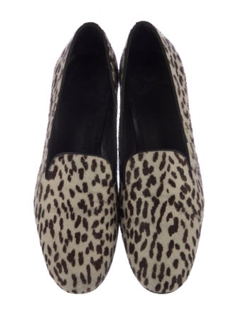 Saint Laurent Ponyhair Animal Print Loafers