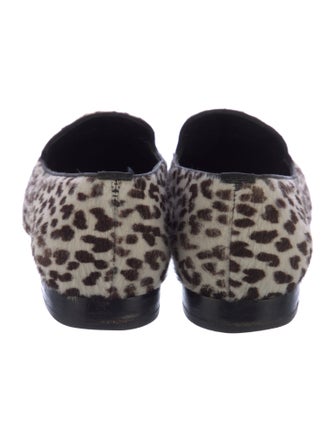 Saint Laurent Ponyhair Animal Print Loafers