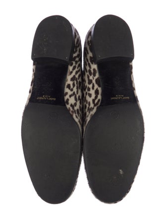 Saint Laurent Ponyhair Animal Print Loafers