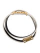 Saint Laurent Leather Double Wrap Bracelet
