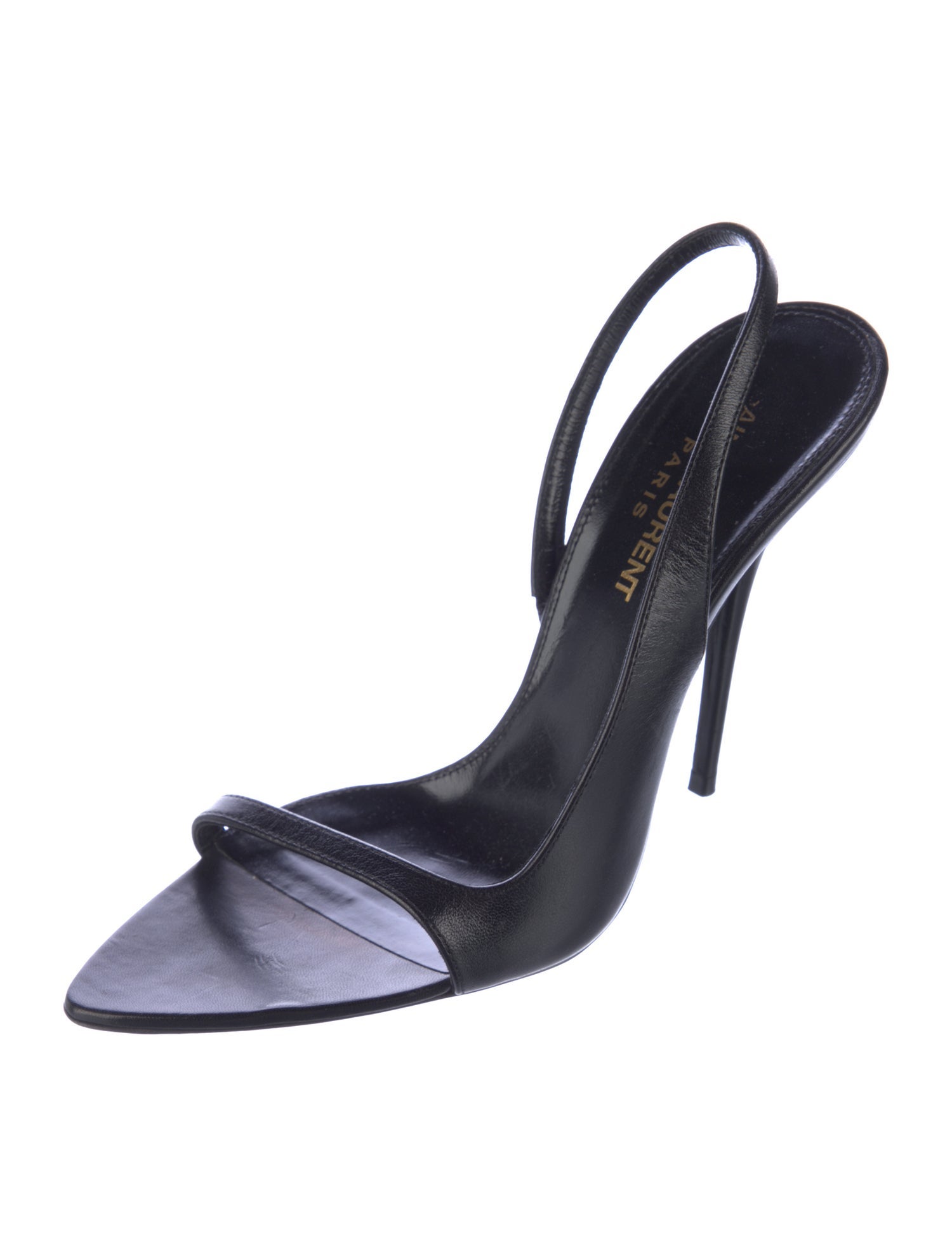 Saint Laurent Leather Slingback Sandals