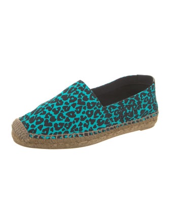 Saint Laurent Canvas Animal Print Espadrilles