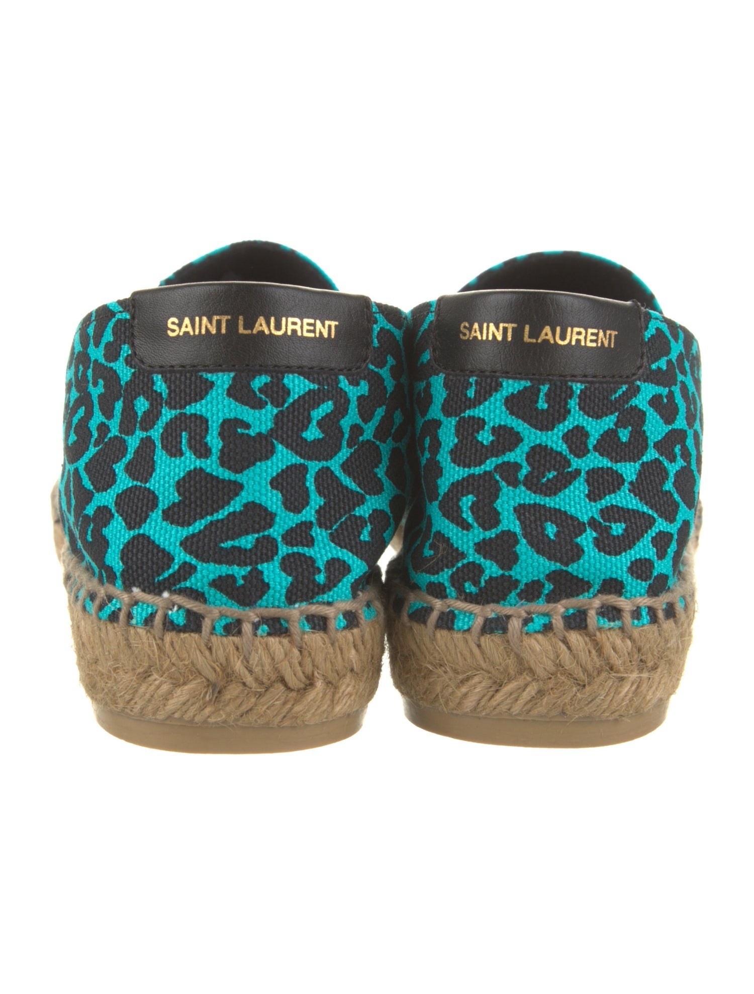 Saint Laurent Canvas Animal Print Espadrilles
