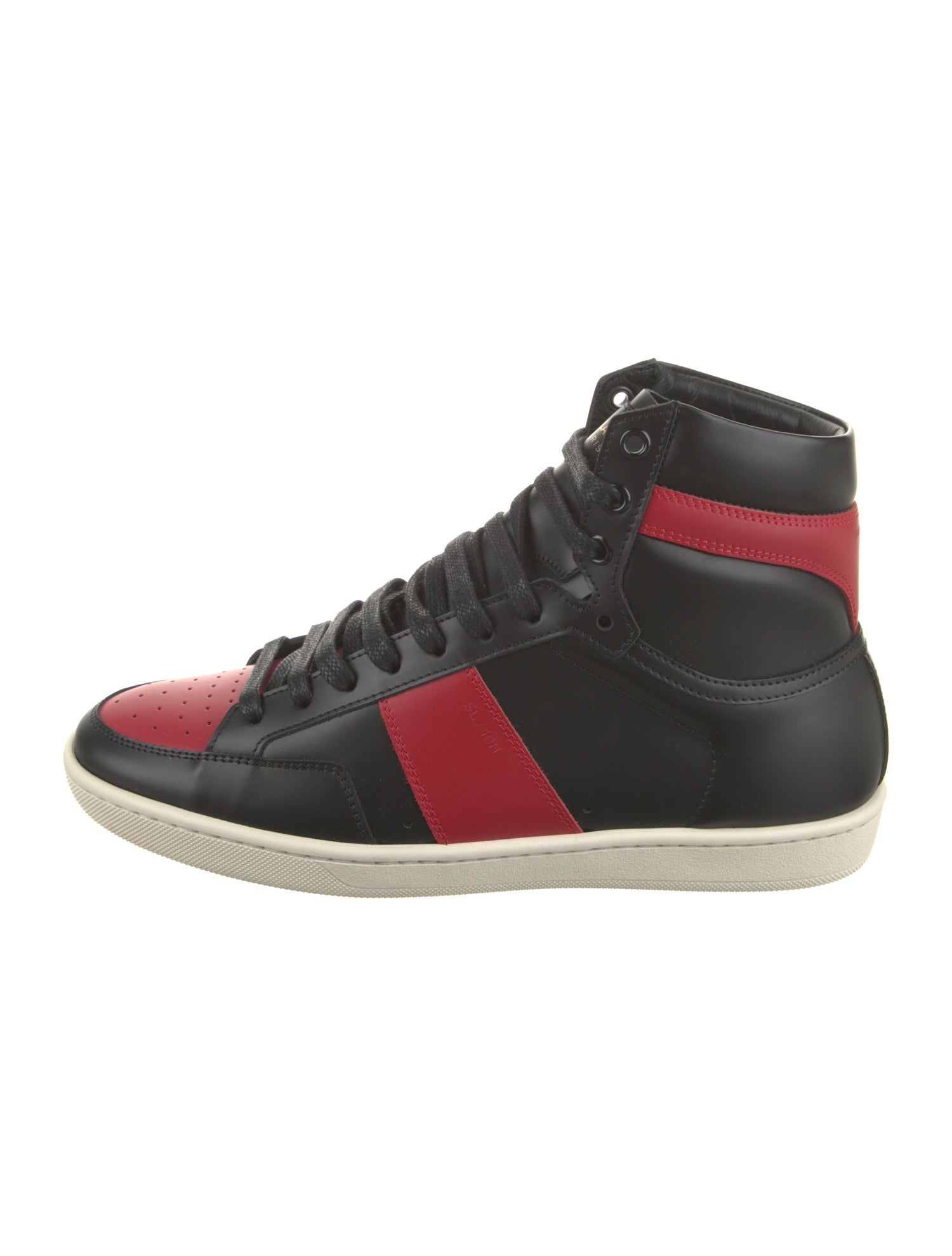 Saint Laurent Leather Colorblock Pattern Sneakers