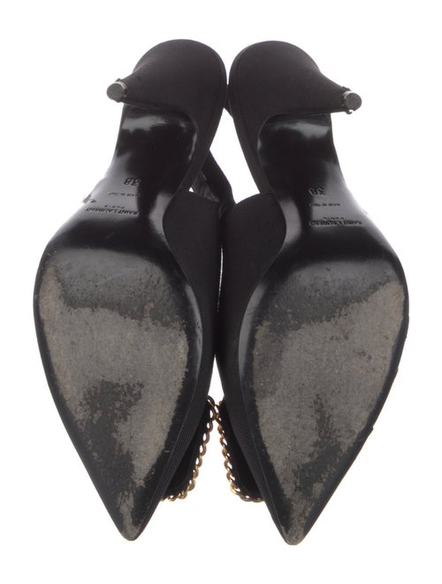 Saint Laurent Chain-Link Accents Slingback Pumps