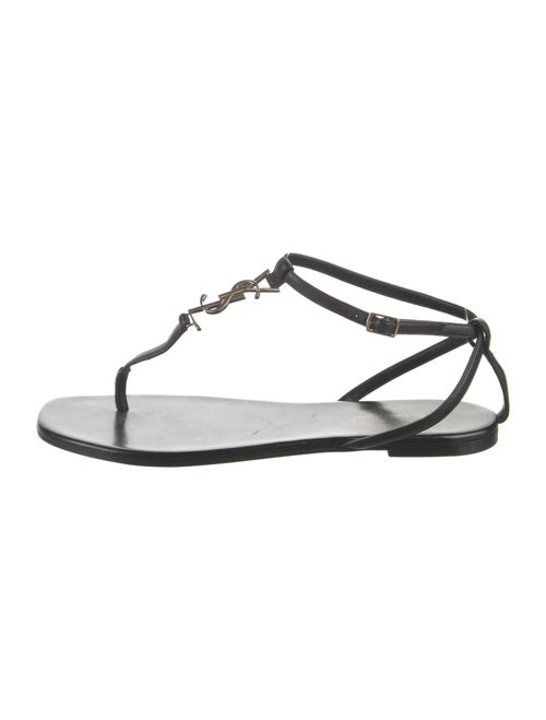 Saint Laurent Leather T-Strap Sandals