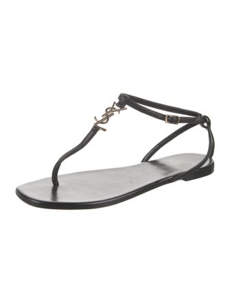 Saint Laurent Leather T-Strap Sandals