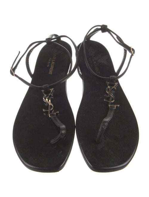 Saint Laurent Leather T-Strap Sandals