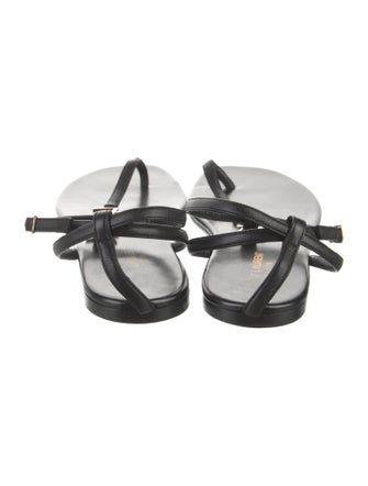 Saint Laurent Leather T-Strap Sandals