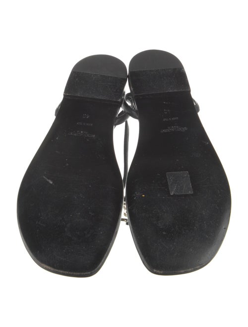 Saint Laurent Leather T-Strap Sandals