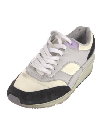 Saint Laurent Nylon Colorblock Pattern Sneakers