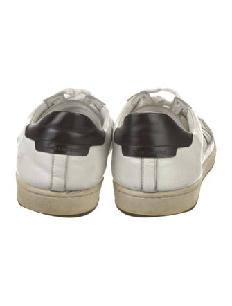 Saint Laurent Leather Colorblock Pattern Sneakers