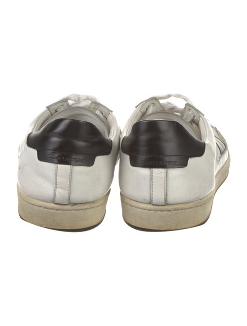 Saint Laurent Leather Colorblock Pattern Sneakers