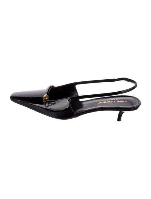 Saint Laurent Patent Leather Slingback Pumps
