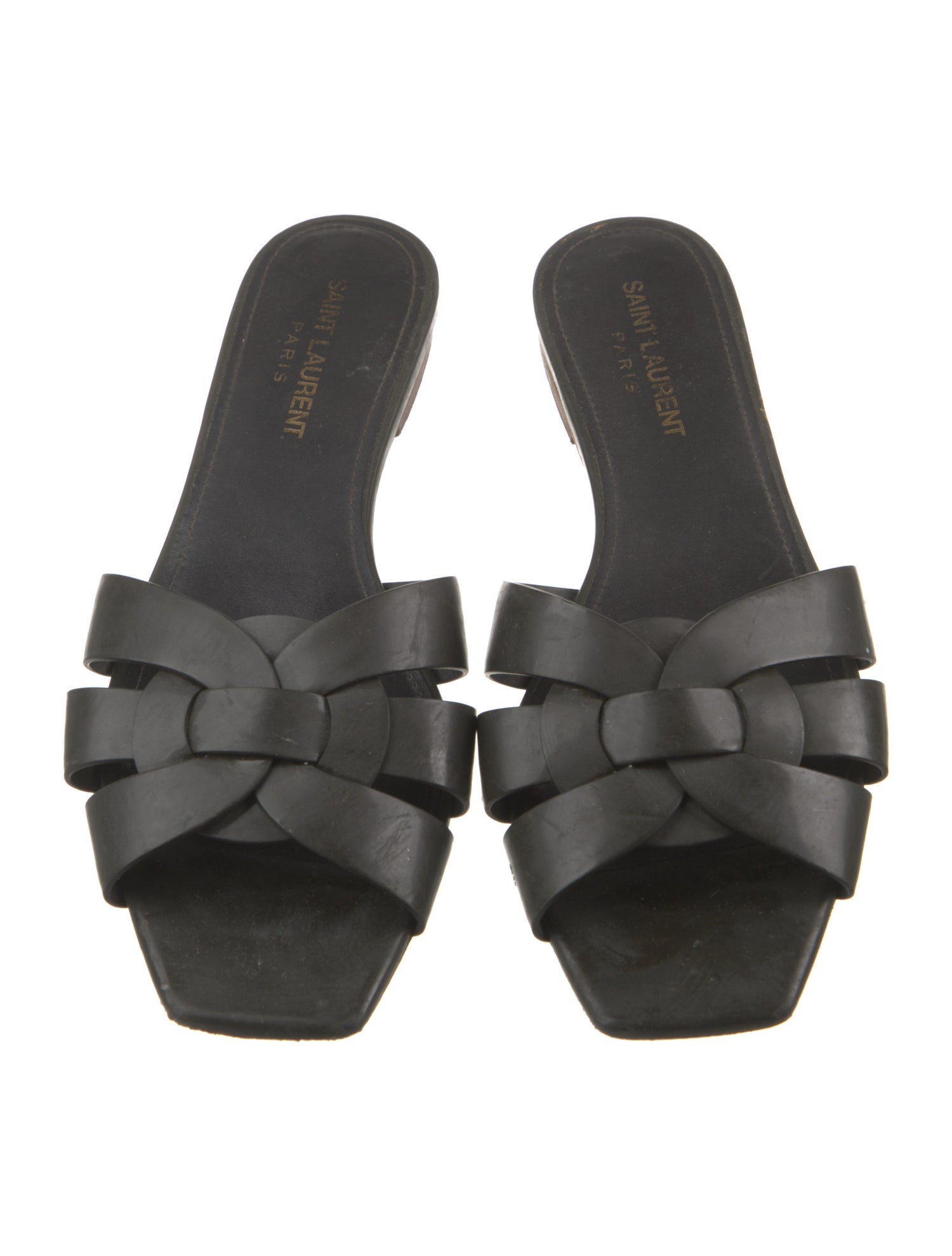 Saint Laurent Leather Slides