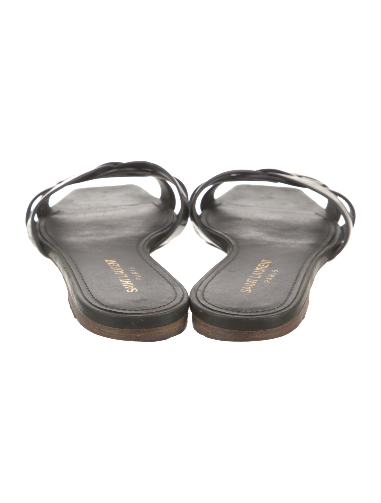 Saint Laurent Leather Slides