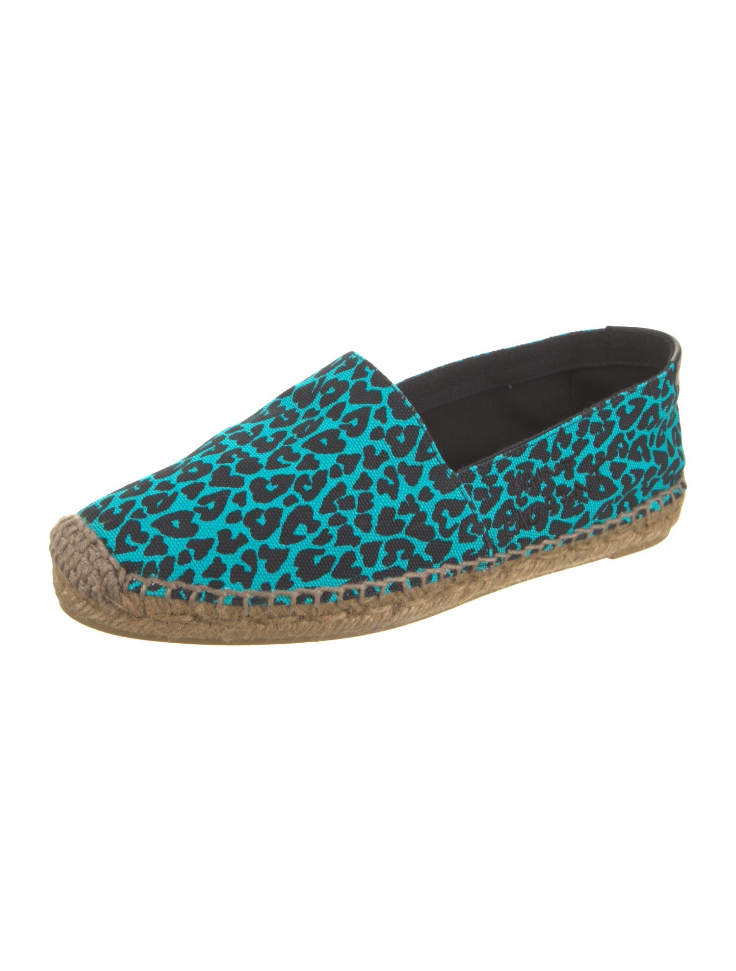 Saint Laurent Canvas Animal Print Espadrilles