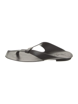 Saint Laurent Leather Flip Flops