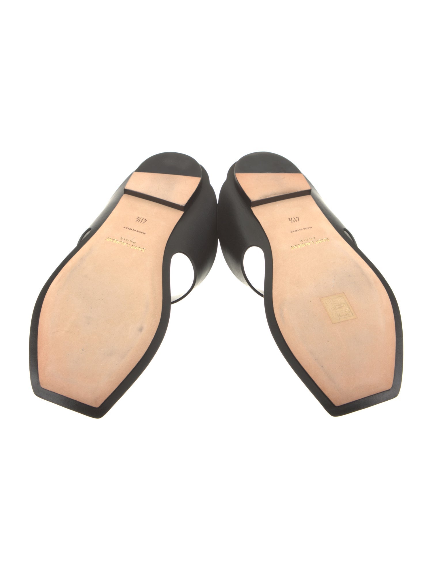 Saint Laurent Leather Flip Flops