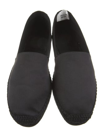 Saint Laurent Satin Embroidered Accent Espadrilles