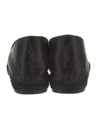 Saint Laurent Satin Embroidered Accent Espadrilles