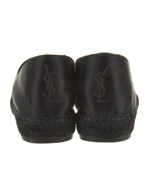 Saint Laurent Satin Embroidered Accent Espadrilles