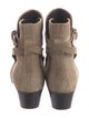 Saint Laurent Suede Moto Boots