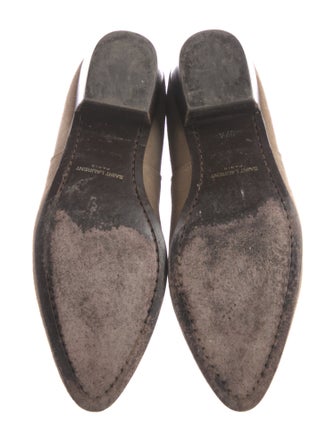 Saint Laurent Suede Moto Boots