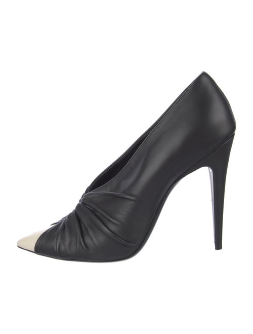 Saint Laurent Leather Colorblock Pattern Pumps