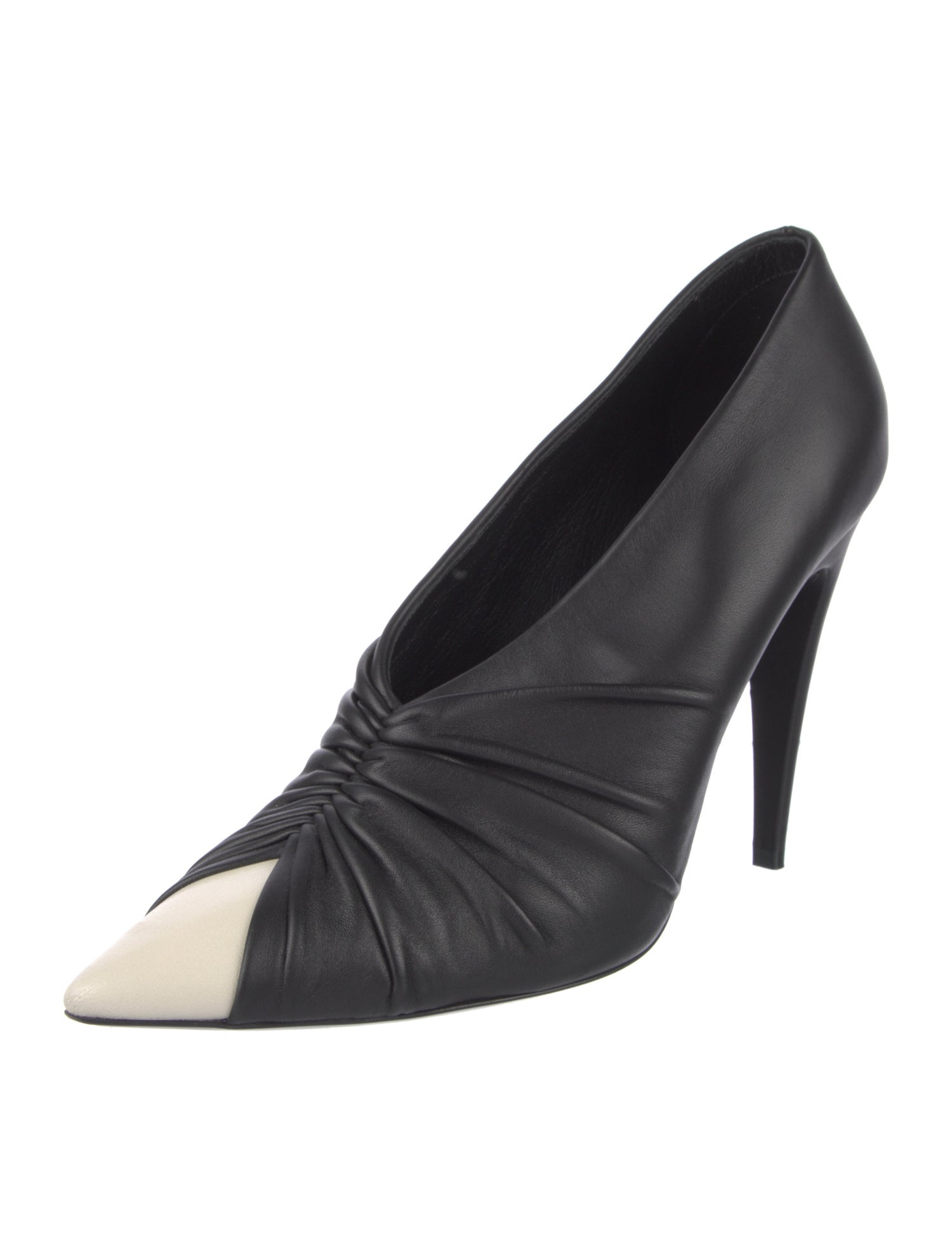 Saint Laurent Leather Colorblock Pattern Pumps