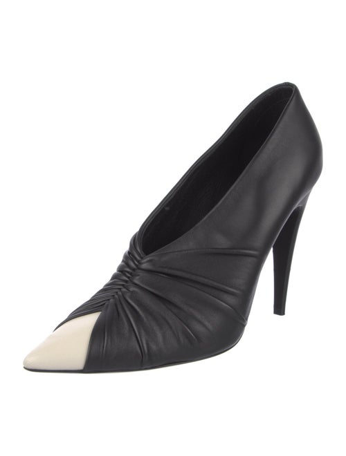 Saint Laurent Leather Colorblock Pattern Pumps
