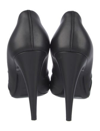 Saint Laurent Leather Colorblock Pattern Pumps