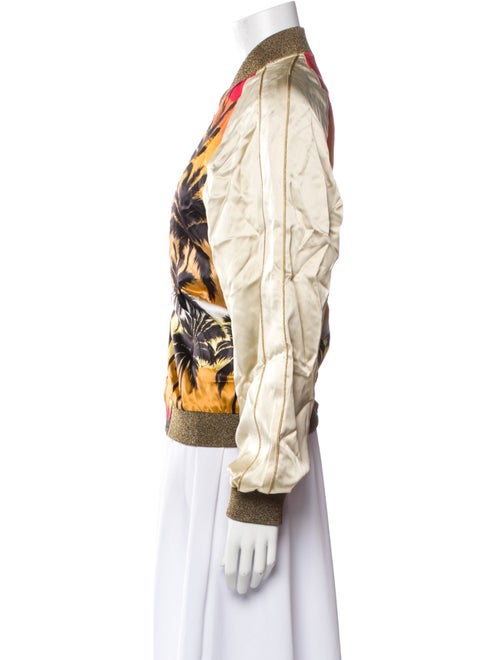 Saint Laurent 2016 Sunset Palm Tree Teddy Bomber Jacket