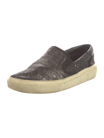 Saint Laurent Leather Colorblock Pattern Sneakers