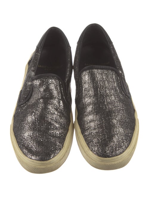 Saint Laurent Leather Colorblock Pattern Sneakers