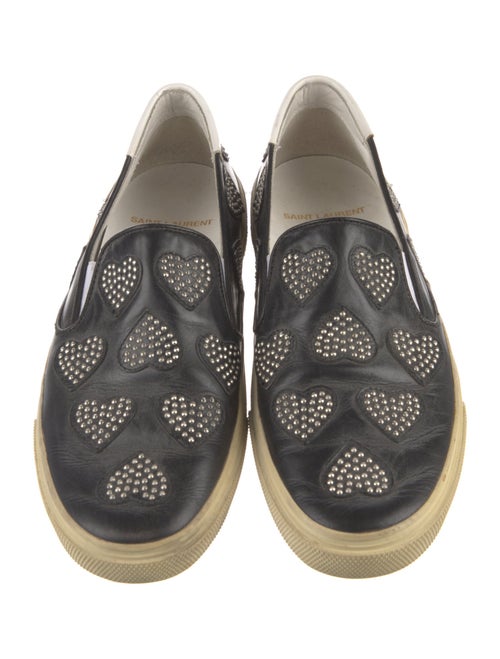 Saint Laurent Leather Colorblock Pattern Sneakers