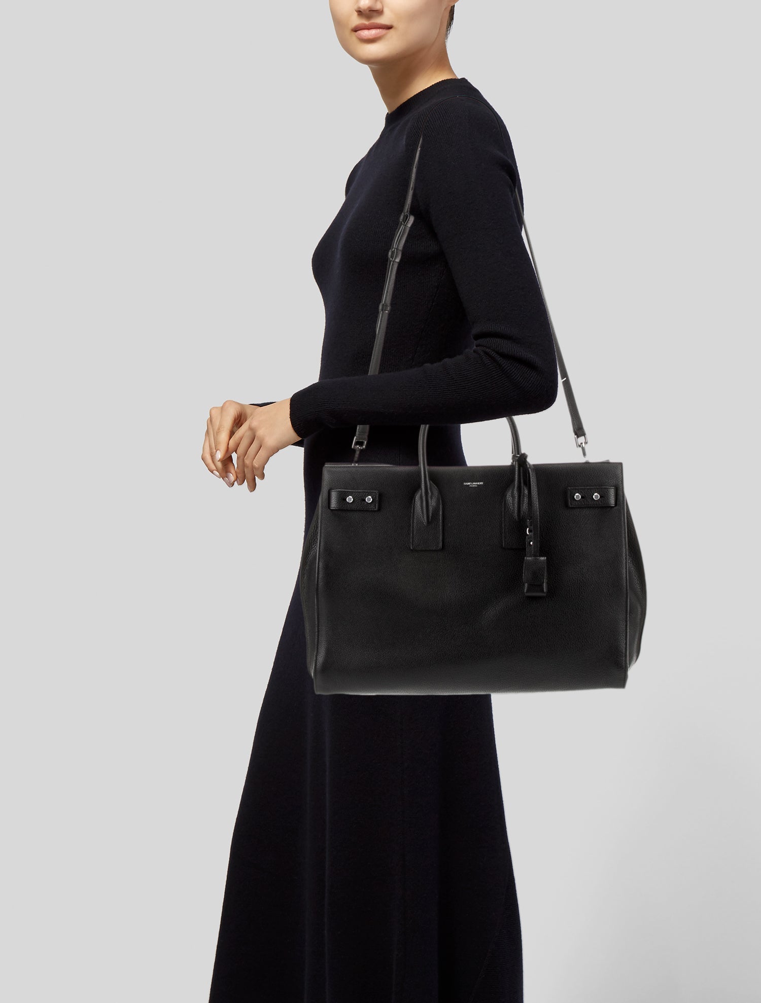 Saint Laurent Leather Sac De Jour Large