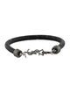 Saint Laurent YSL Closure Leather Cord Wrap Bracelet